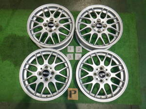 ★ ダイハツ YRV 純正 BBS アルミホイール 4本セット 15x5J シルバー 4H PCD100 OFF+40 ハブ径54mm ★ 2梱包発送予定 ★