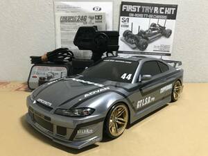 タミヤ1/10 TT-02フルベア・オプション多数＋ニスモ COPPERMIX シルビア(新品・訳あり)ボディ付フルセット【各部チェック・作動確認済み】