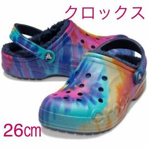 クロックス crocs サンダル バヤ ラインド タイダイグラフィック クロッグ 靴 207329 95T ネイビー コンフォートサンダル ボアサンダル