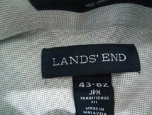 LANDS’END ランズエンド メンズ ボタンダウン 長袖シャツ 43-82 グレー_画像2