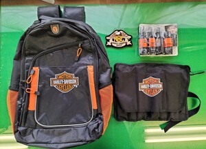 ハーレーダビッドソン 色々まとめ売り!リュック レインカバー付 工具 サンプルケアキット HOGワッペン 刺繍 HARLEY DAVIDSON ハーレー 