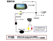 送料無料 24v 12v バックカメラ モニターセット 7インチ バックミラー ルームミラー 日本製液晶 赤外線搭載 防水 夜間対応 バックモニター_画像4