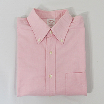 ブルックスブラザーズ Brooks Brothers アメリカ製 ピンク オックスフォードB.Dシャツ 16-31（L相当程度） 検)VAN JAC J.PRESS_画像1