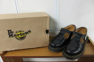 〇中古品 保管品 Dr.Martens ドクターマーチン POLLEY ティーバーシューズ ポリー Tバーシューズ サイズ UK5 EU38/激安1円スタート