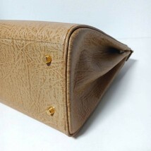 ★極希少 美品★アルパカ革　ALPACA ベルトデザイン 南京錠 クロシェット JRA ハンドバッグ　大人気デザイン　高級　エキゾチックレザー_画像9