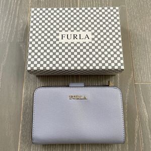 [新品未使用]FURLA フルラ　二つ折財布　ライトパープル レザー