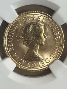 【最終年発行】1968 イギリス英国 'ヤングヤング' 金貨 NGC MS64 ソブリン アンティークコイン