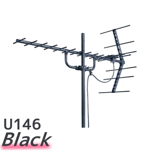  digital broadcasting UHF antenna trout Pro 14 element U146(BK) black black color model 