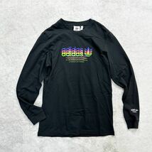 【格安送料】新品未使用 adidas Originals Mサイズ アディダス オリジナルス ロンT シャツ トップス ハイパーリアル ブラック 黒 正規品_画像1