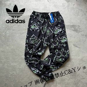 【格安送料】新品未使用 adidas Originals 3XLサイズ アディダス オリジナルス アドベンチャー カーゴパンツ 総柄 ブラック 黒 ボトムス