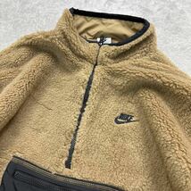 新品未使用 NIKE Lサイズ ナイキ アノラック ジャケット ボア 保温 ハイロフトフリース 裏地メッシュ 秋冬 アウター 人気 国内正規品_画像2