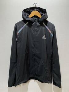 ★ adidas アディダス ウインドブレーカー マラソンジャケット sizeL ブラック 新品未使用タグ付