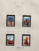 W80　インド　1981　民族　風俗　4種　単片切手4枚_画像1