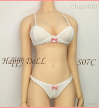 TBLeague 【Happy Doll】S07C スクールブラセット 白/リボンピンク 下着 1/6 Phicen ファイセン_画像1