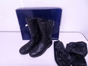 コミネ KOMINE バイク ライディングブーツ BK-071 Neo WP Riding Boots/ブラック/サイズ27.0ｃｍ 中古 ブーツカバー付