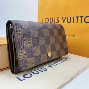 A2227 【極美品】LOUIS VUITTON ルイヴィトン ダミエ　ポルトモネ ビエ トレゾール　L字ファスナー　二つ折り財布　N61730/CA0011