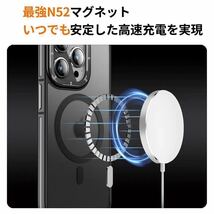 【期間限定セール】 iPhone15ProMaxケース クリア マット 韓国 半透明 マグネット マグセー 新感触 TPU 2色 高級感 最新 大人気 耐衝撃 _画像6