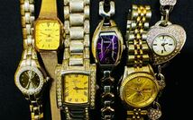 宝飾腕時計など 150本 大量 ELGIN Courreges CITIZEN FORBEL INGENY SKAGEN FOSSIL GUESS 等 ゴールド シルバーカラー まとめて F27_画像3