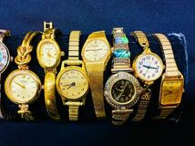 ゴールドカラーのみ 腕時計 300本 大量 SEIKO RADO CYMA ELGIN CITIZEN WALTHAM klaeuse Pierre Cardin FOSSIL 等 まとめてセットF28_画像6