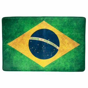 屋内用マット ヴィンテージ風ブラジル国旗柄 ブラジルカラー