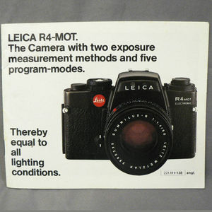 LEICA ライカ R4-MOT 小冊子 管理D19