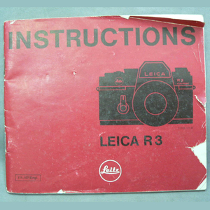 LEICA R3 英文取扱説明書 管理D26