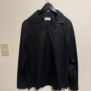 SATURDAYS NEW YORK CITY/サタデーズニューヨークシティ Open Collar Shirt オープンカラーシャツ　黒　長袖　長袖シャツ 