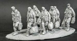 [ free shipping ] garage kit American. ..(7 person ) 1/32 scale not yet painting taste construction 