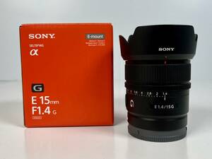 美品　ソニー E 15mm F1.4 G SEL15F14G Eマウント 単焦点レンズ