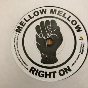 MELLOW MELLOW RIGHT ON 7inch CLEAR VINYL
