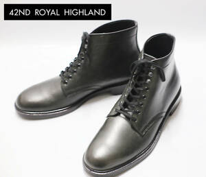 美品／42ND ROYAL HIGHLAND ブーツ／ブラック／UK8.5／27cm／（管理19）