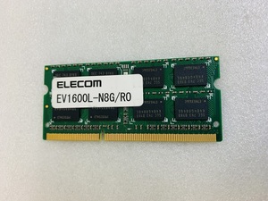 ELECOM EV1600L-N8G/RO PC3L-12800S 8GB DDR3L-1600 8GB DDR3L 204ピン ノートパソコン用メモリ DDR3L LAPTOP RAM