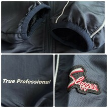 久保田スラッガー True Professional / ナイロン ジャージ 上下 セットアップ ジップアップ パーカー & パンツ / メンズ XO (3L) / 紺 野球_画像5