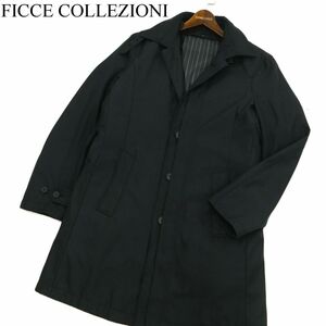 FICCE COLLEZIONE フィッチェ ヨシユキコニシ ドン小西 秋冬 中綿ライナー★ 千鳥格子柄 トレンチ コート Sz.L　メンズ 黒　C2T10826_A#N