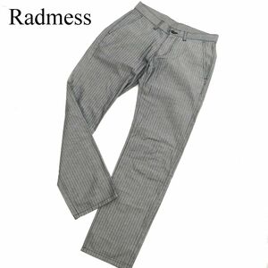 RadmesS MEN'S BIGI 通年 ストライプ ヘリンボーン柄 スリム ストレート パンツ Sz.0　メンズ　C3B04085_A#R