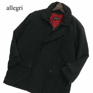 allegri アレグリ 秋冬 中綿ライナー★ 比翼 ジップ コート Sz.M　メンズ 黒　C3T09841_B#N