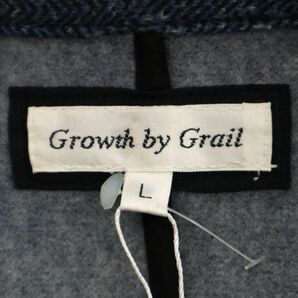 新品 未使用★ Growth by Grail グロースバイグレイル 秋冬 裏起毛 ヘリンボーン アンコン ジャケット Sz.L メンズ 紺 C3T09807_B#Nの画像6