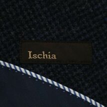 ischia イスキア 秋冬 ウール★ ツイード 千鳥チェック アンコン テーラード ジャケット Sz.94A6　メンズ ネイビー　C3T09804_B#N_画像6