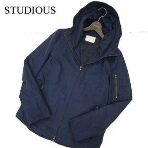 STUDIOUS stereo . Dio s Zip pocket *f-ti- mountain parka jacket Sz.1 men's navy blue made in Japan C3T09787_B#O