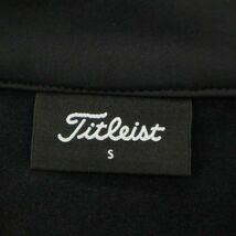 美品★ Titleist タイトリスト 秋冬 中綿 裏起毛★ ナイロン ダブルジップ ジャケット ブルゾン Sz.S　メンズ 黒 ゴルフ　C3T09922_B#N_画像7