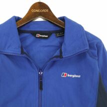 berghaus バーグハウス 秋冬 ロゴ刺繍★ フルジップ フリース ジャケット ブルゾン Sz.L　メンズ 青 アウトドア　C3T09924_B#N_画像2