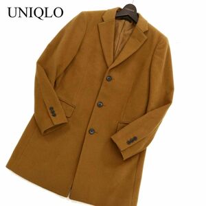 UNIQLO Uniqlo autumn winter wool cashmere .* Chesterfield coat Sz.S Camel men's C3T10164_B#N