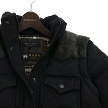 rag&bone ラグ＆ボーン 秋冬 袖着脱可 【羊革 レザー】 切替 MOON生地★ ウール ジャケット ブルゾン Sz.0　メンズ　C3T10166_B#N_画像2