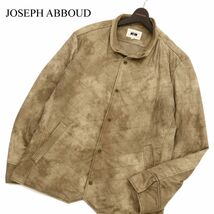 JOSEPH ABBOUD ジョセフ アブード 秋冬 中綿 【フェイク スウェード レザー】 ジャケット Sz.4L　メンズ 大きいサイズ　C3T10116_B#N_画像1