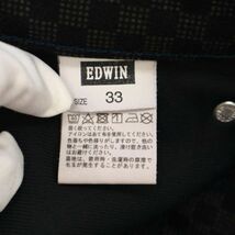 EDWIN エドウィン E503WF WILD FIRE★ 防風 防寒 裏起毛 ストレッチ デニム パンツ ジーンズ Sz.33　メンズ ネイビー 日本製　C3B04312_B#Q_画像9