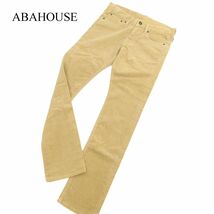 未使用★ ABAHOUSE アバハウス 秋冬 コーデュロイ★ ストレッチ スキニー パンツ Sz.1　メンズ ベージュ　C3B04318_B#Q_画像1