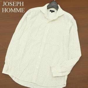 JOSEPH HOMME ジョセフ オム 秋冬 長袖 ドット柄 コーデュロイ★ シャツ Sz.44　メンズ 白　C3T10224_B#B