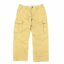 Eddie Bauer エディーバウアー 秋冬 裏地ネル★ アンクル丈 カーゴ ワーク パンツ Sz.31　メンズ ベージュ アウトドア　C3B04354_B#Q_画像2