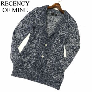 RECENCY OF MINE アバハウス 秋冬 ショールカラー ウール混★ ニット カーディガン 羽織り Sz.46　メンズ　C3T10415_B#N