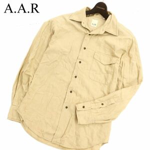 A.A.R Yohji Yamamoto Durban through year long sleeve flap pocket casual shirt Sz.M men's beige C3T10455_B#C